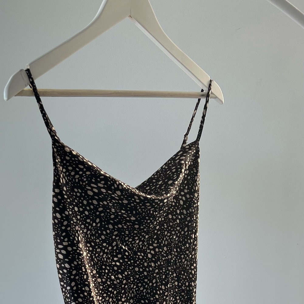 Forever 21 Black Leopard slip dress